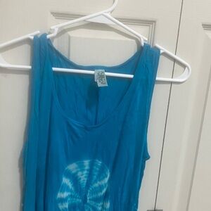 Blue Tie-Dye Women's Tank Top
